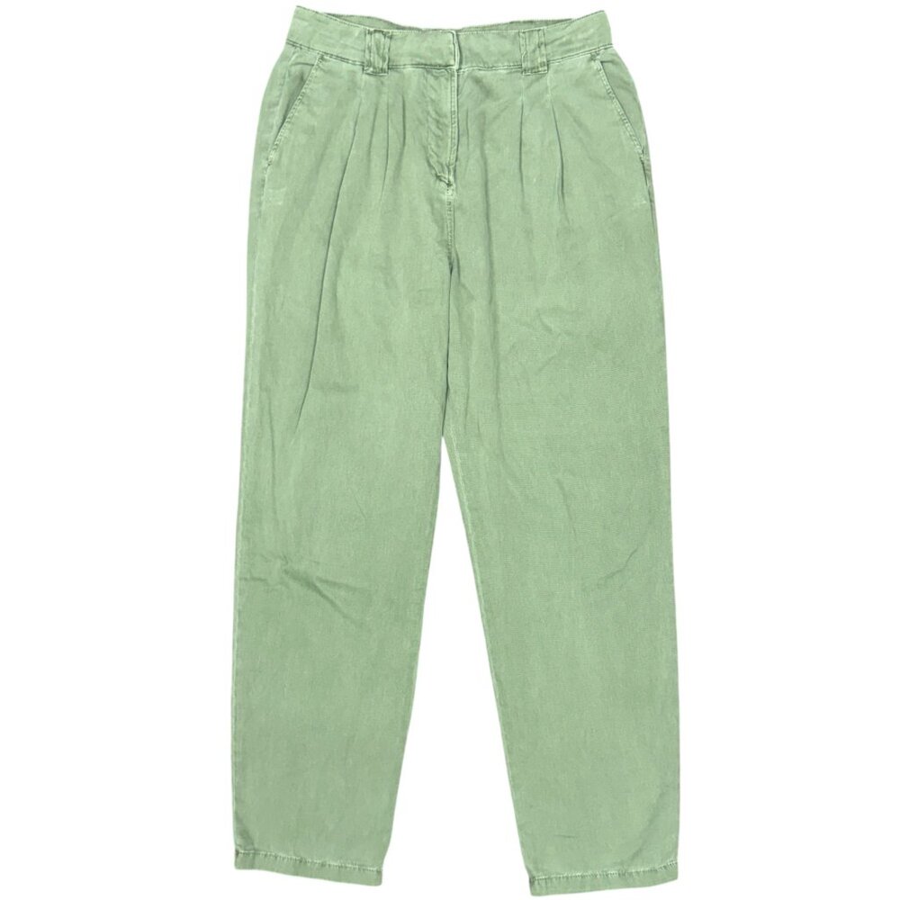EUC Women's BODEN Tapered Pleated Pants Olive | Size 10R